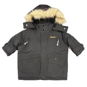 Vintage Phat Farm Boys Winter Puffer Jacket Black Size 6-12 Months‎